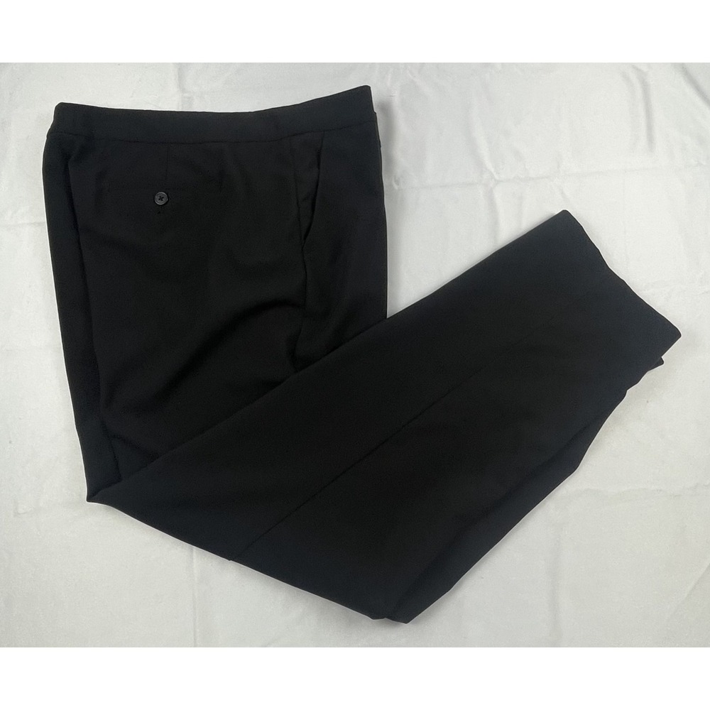 J CREW WOMENS SIZE 12 BLACK BI- STRETCH DRESS PANTS STRAIGHT LEG CAREER OFFICE